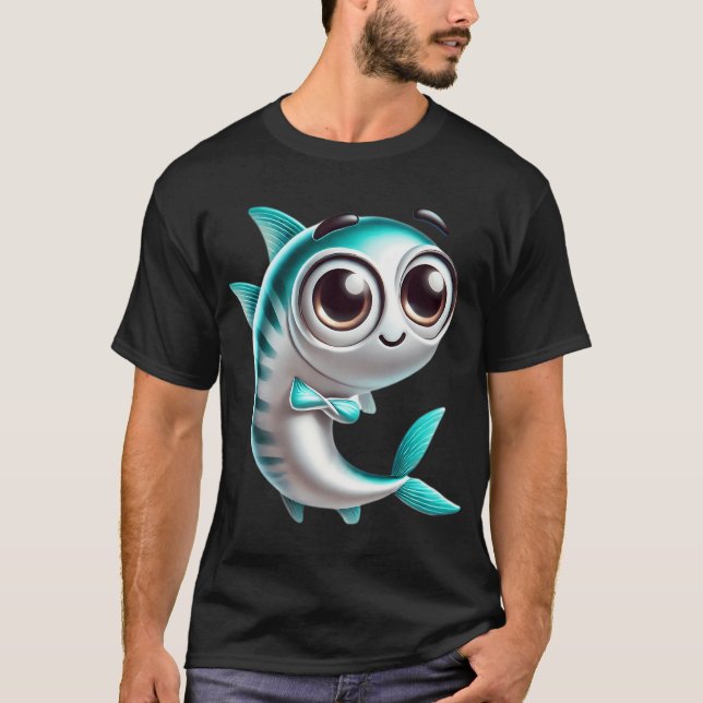 Camiseta Peixe de Anchova Adorável (Frente)