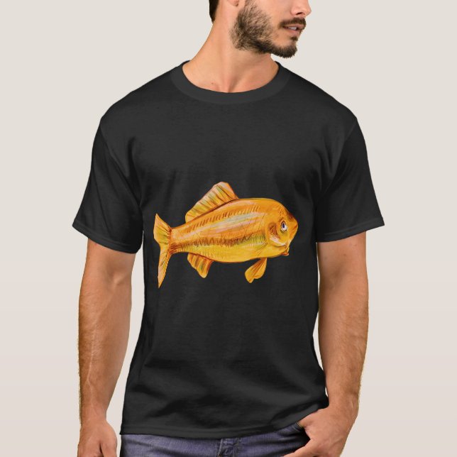 Camiseta Peixe de Aquário Dourado (Frente)