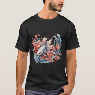 Camiseta peixe de combate siamês, belo peixe