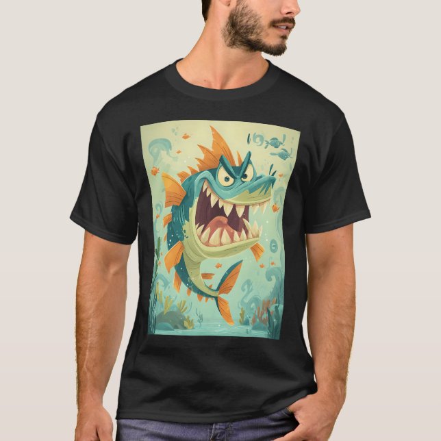 Camiseta peixe de desenho animado (Frente)