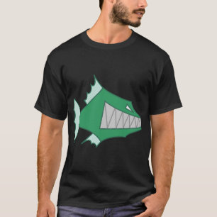 Camiseta peixe de desenho animado