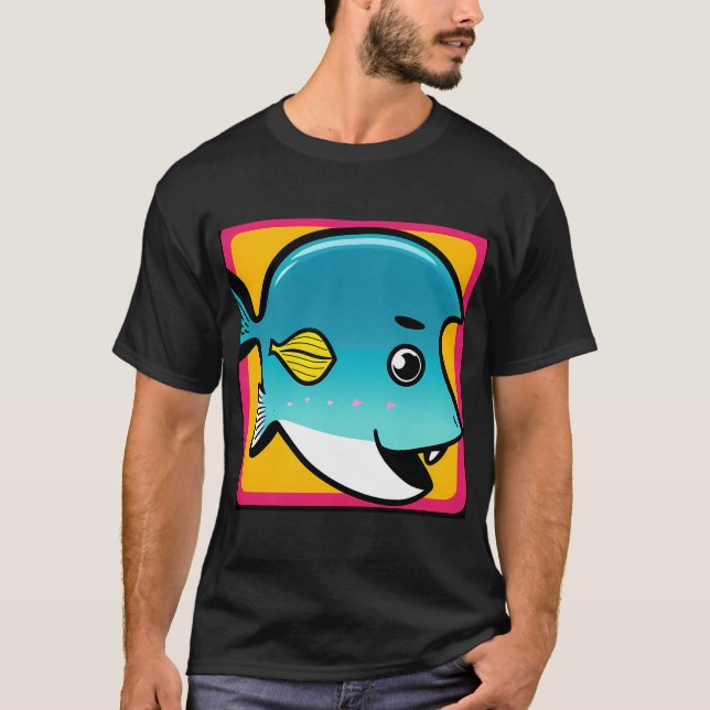 Camiseta Peixe de Desenho Animado (Frente)