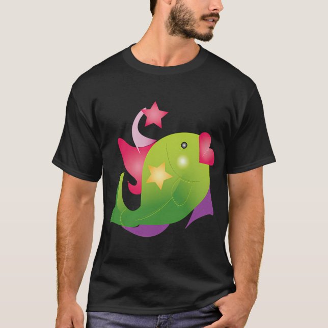Camiseta Peixe de desenho animado com lábios grandes (Frente)