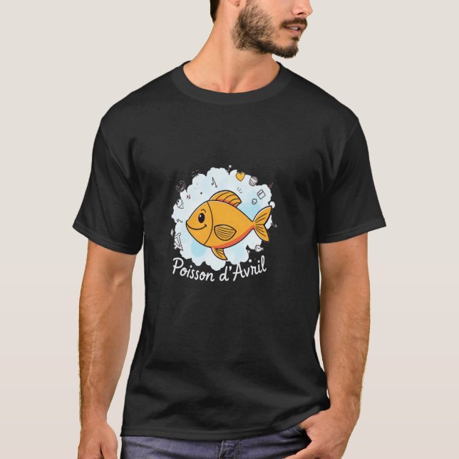 Camiseta Peixe de desenho animado Poisson d'Avril (Frente)