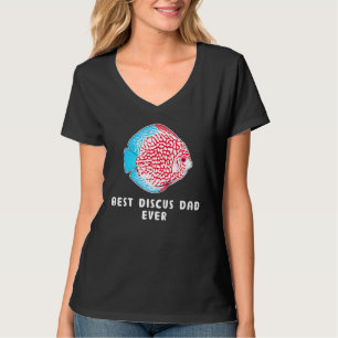 Camiseta Peixe de Disco Aquarista Cichlid de Peixes do Pai