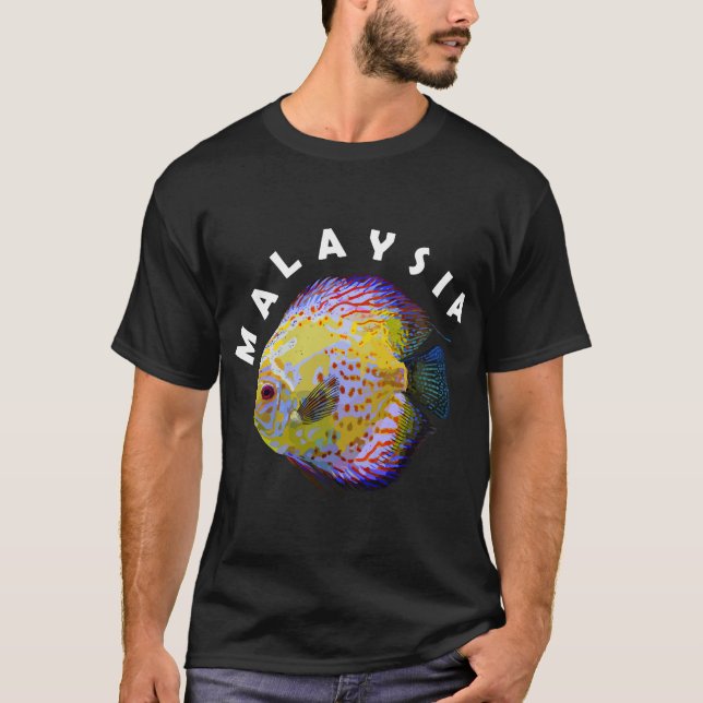 Camiseta Peixe de Disco - Cichlid Sinthysodon - Freshwate C (Frente)
