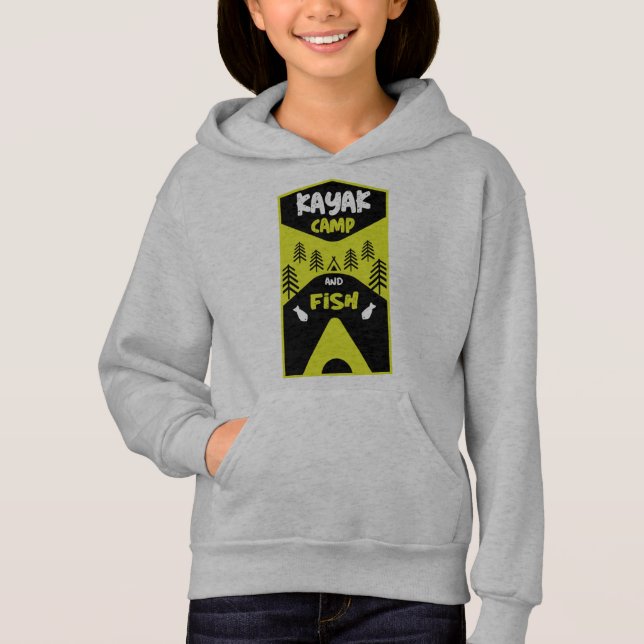 Camiseta Peixe de Kayak e capuz de caça de campo (Frente)