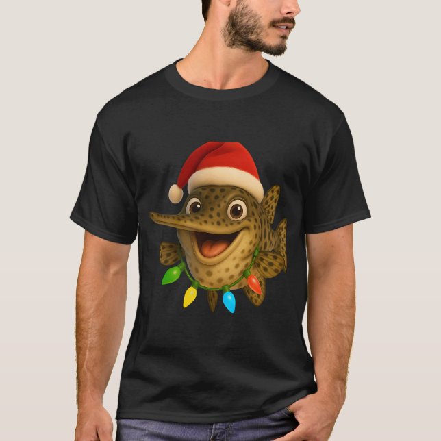 Camiseta Peixe de Natal Gar Manchado (Frente)