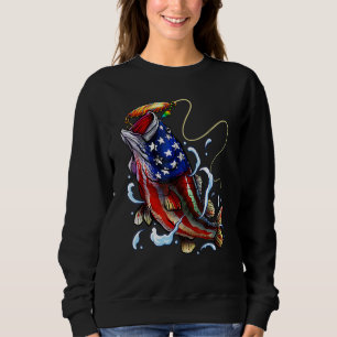 Camiseta Peixe de Pesca de Baixo Pai Americano Padre Quarto