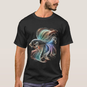 Camiseta peixe de vidro arco-íris
