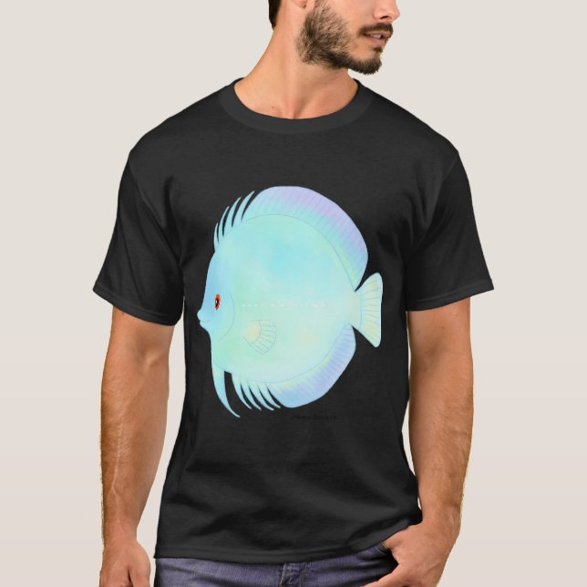 Camiseta Peixe Disco Diamante Azul (Frente)