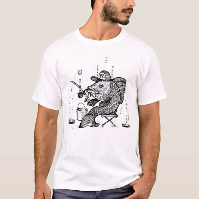 Camiseta Peixe do Dia: Um Conto de Peixe em Tinta e Lápis (Frente)