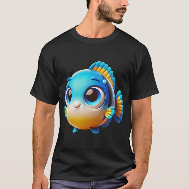 Camiseta Peixe-donzela Adorável (Frente)