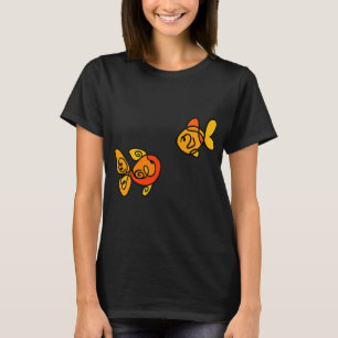 Camiseta Peixe dourado arte linha