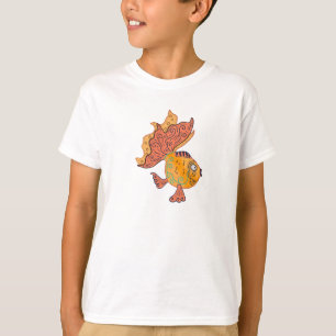 Camiseta Peixe Dourado Arte Popular Caprichosa Fantasia B