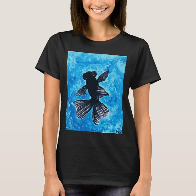 Camiseta Peixe Dourado Black Moor (Frente)