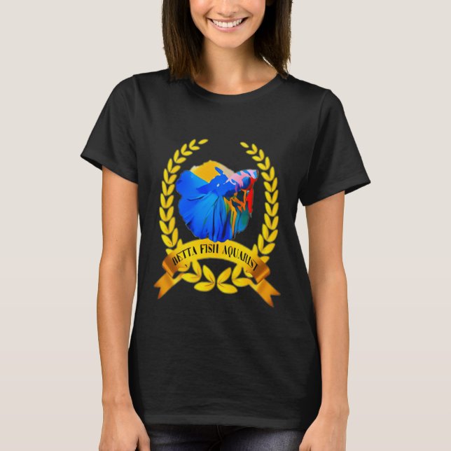 Camiseta Peixe dourado borboleta - preto (Frente)