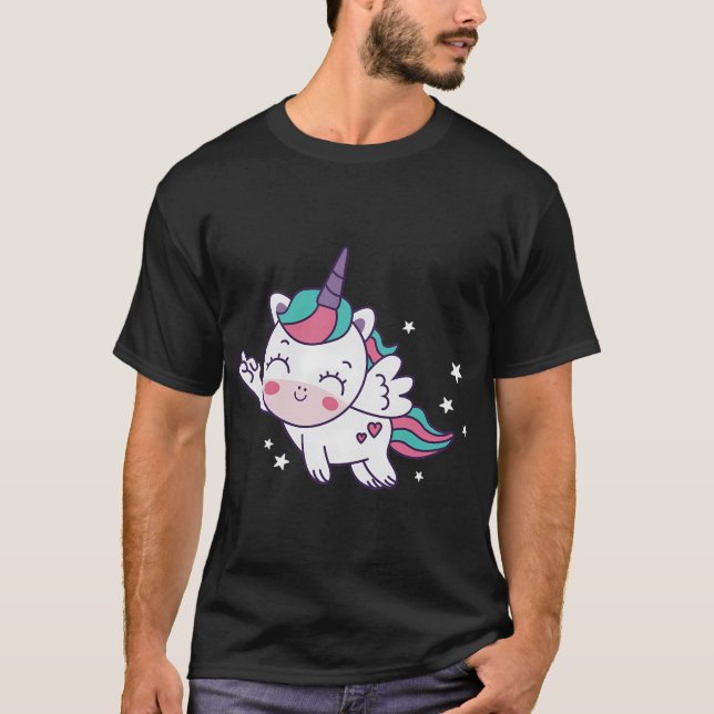Camiseta Peixe dourado com pau de selfie. (Frente)