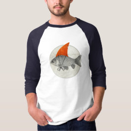Camiseta Peixe Dourado com uma Barbatana de Tubarão