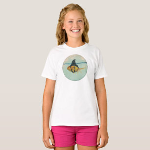 Camiseta Peixe Dourado com uma Barbatana de Tubarão