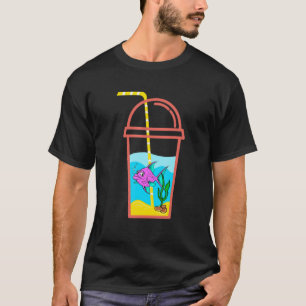 Camiseta Peixe Dourado de Bubble Tea Aquarismo Aquário Pet