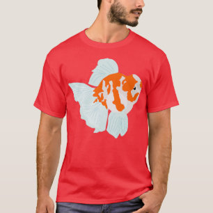 Camiseta Peixe-dourado de laranja-branco