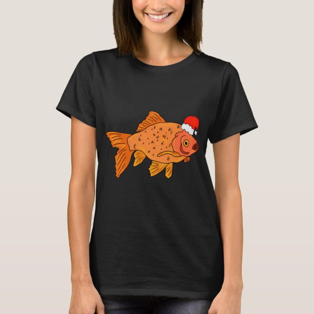 Camiseta peixe dourado de natal (Frente)