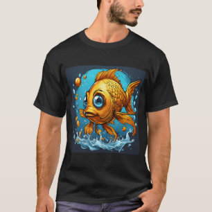 Camiseta Peixe Dourado Engraçado Fofo