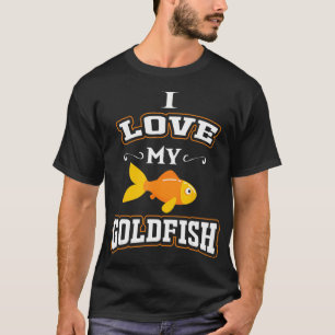 Camiseta PEIXE DOURADO ; Eu amo meu peixe dourado para meni