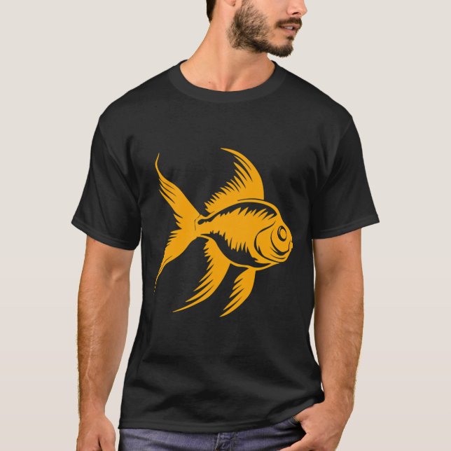 Camiseta Peixe Dourado (Laranja) (Frente)