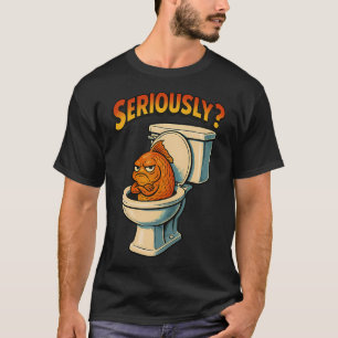 Camiseta Peixe Dourado Mal-Humorado com Braços Cruzados â€“