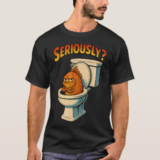 Camiseta Peixe Dourado Mal-Humorado com Braços Cruzados â€“