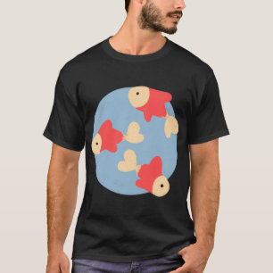 Camiseta Peixe Dourado Nadando Minimalista