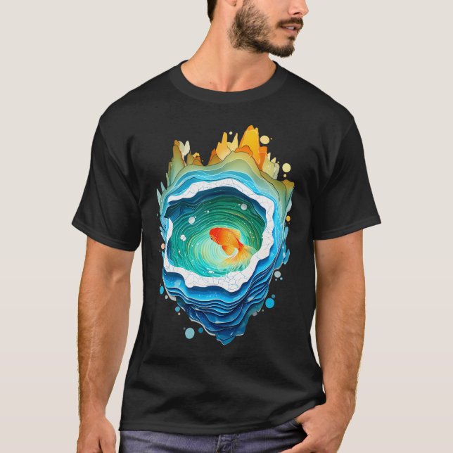 Camiseta Peixe Dourado no pequeno lago (Frente)