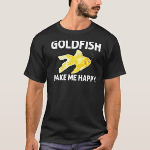 Camiseta Peixe Dourado Para Homens Mulheres Aquário Dourado
