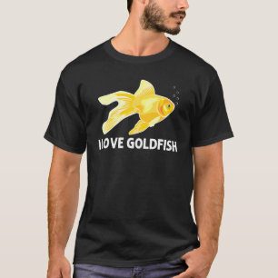 Camiseta Peixe Dourado Para Homens Mulheres Aquário Dourado