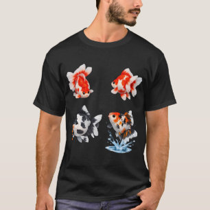 Camiseta Peixe Dourado Preto Branco Fantasia
