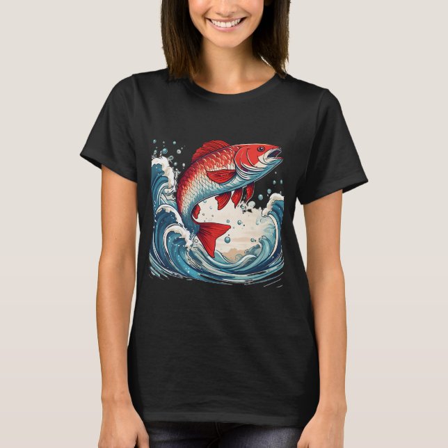 Camiseta Peixe Dourado Saltando (Frente)
