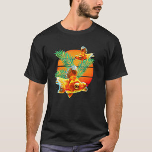 Camiseta Peixe Dourado Telescópio Borboleta Peixe Dourado F