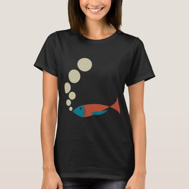 Camiseta peixe e bolhas (Frente)