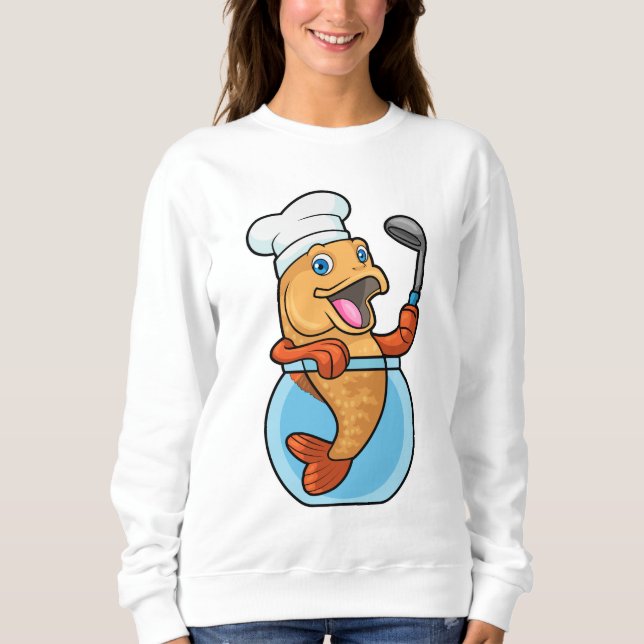 Camiseta Peixe em Vidro Cozinhado com Colher de Sopa (Frente)