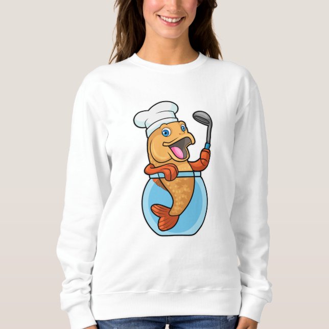 Camiseta Peixe em Vidro Cozinhado com Colher de Sopa (Frente)