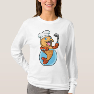 Camiseta Peixe em Vidro Cozinhado com Colher de Sopa