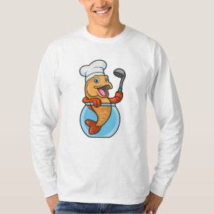 Camiseta Peixe em Vidro Cozinhado com Colher de Sopa