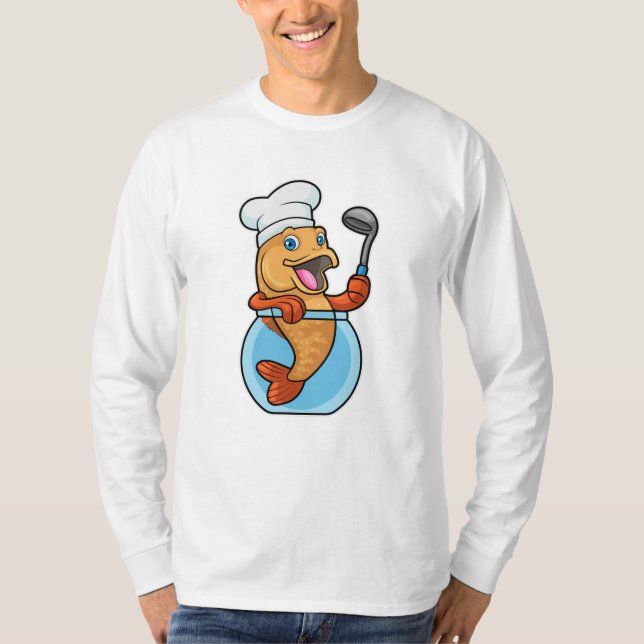 Camiseta Peixe em Vidro Cozinhado com Colher de Sopa (Frente)