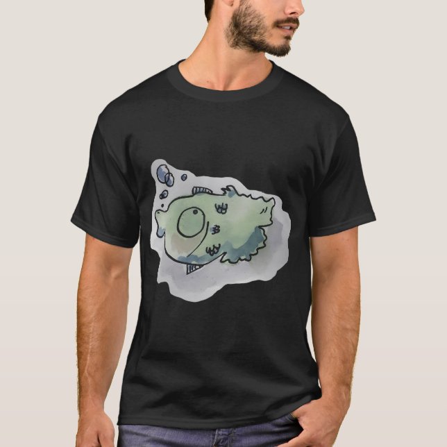 Camiseta peixe engraçado (Frente)