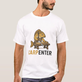 Camiseta Peixe Engraçado Carpinteiro Pun Animal