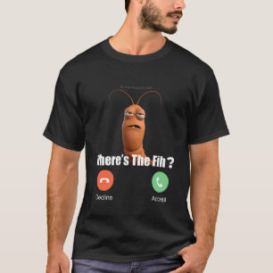 Camiseta Peixe Engraçado está Chamando Camarão Chamada de E