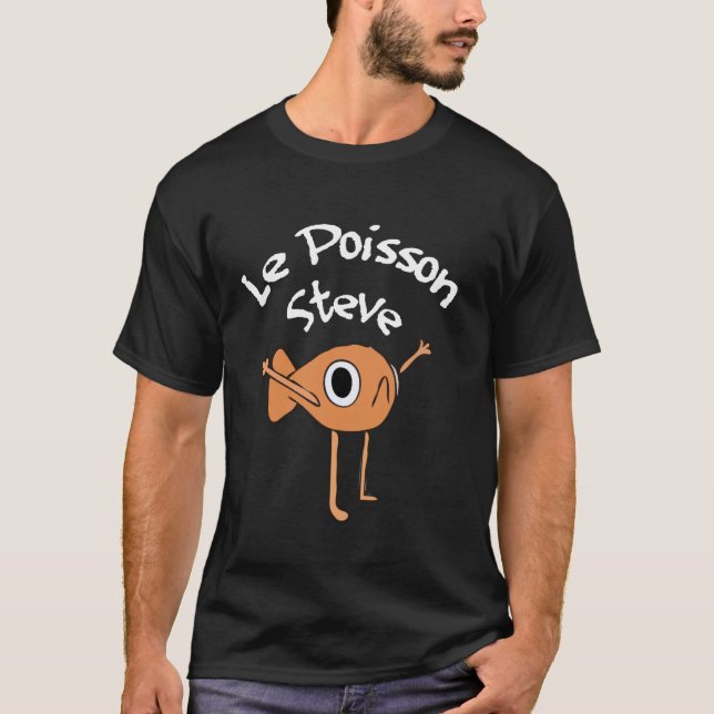 Camiseta Peixe Engraçado Le Poisson Steve Roupa de Meme Eng (Frente)