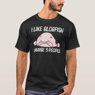 Camiseta Peixe-Esfregão Para Homens Peixes Profundos Zoológ